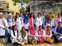 কলেজের প্রথম কার্যদিবসে নেমেক-০২ এর ছাত্রীরা